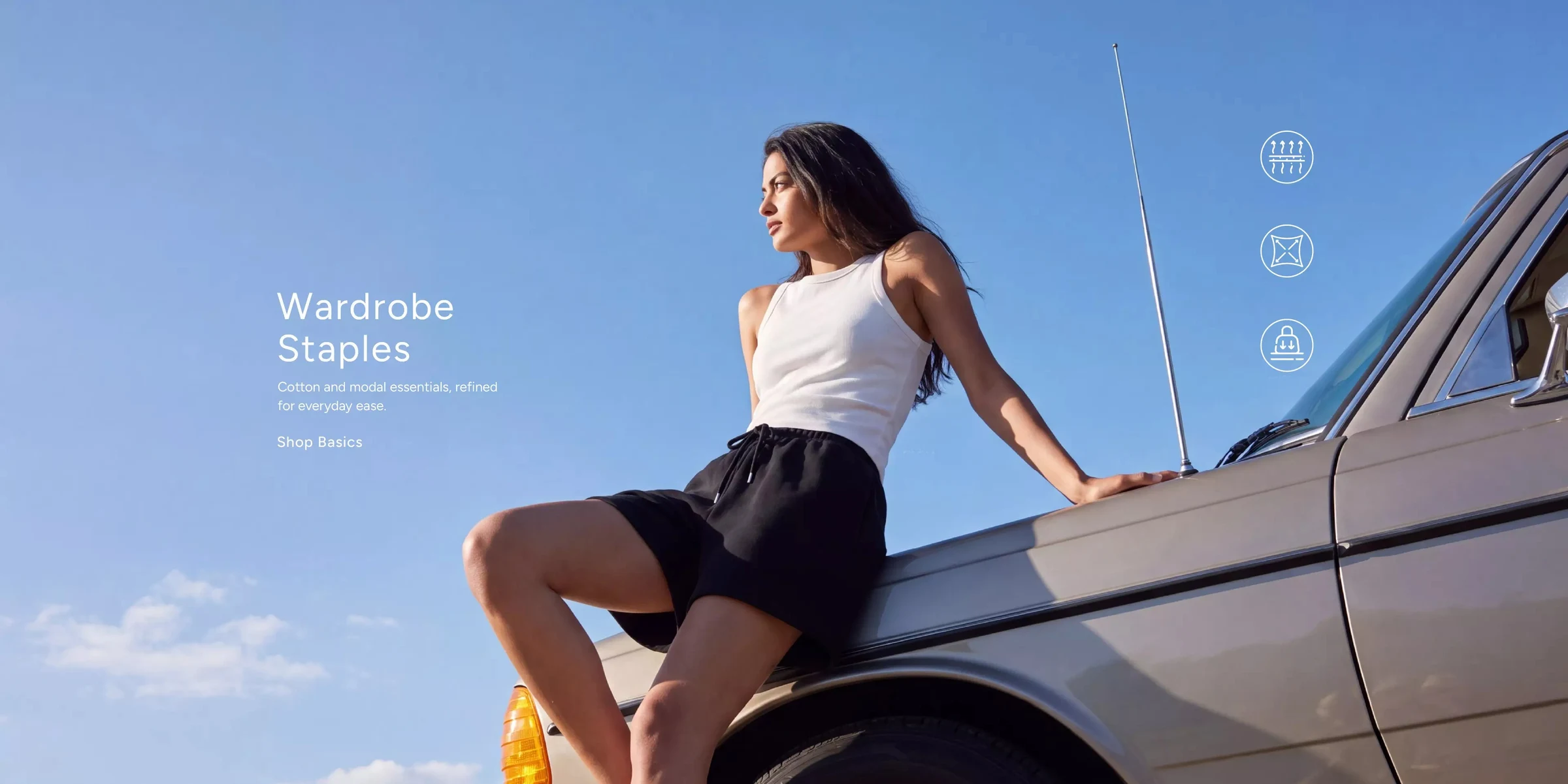 Wardrobe staples: cotton and modal essentials, refined for everyday ease. Shop women's basics.