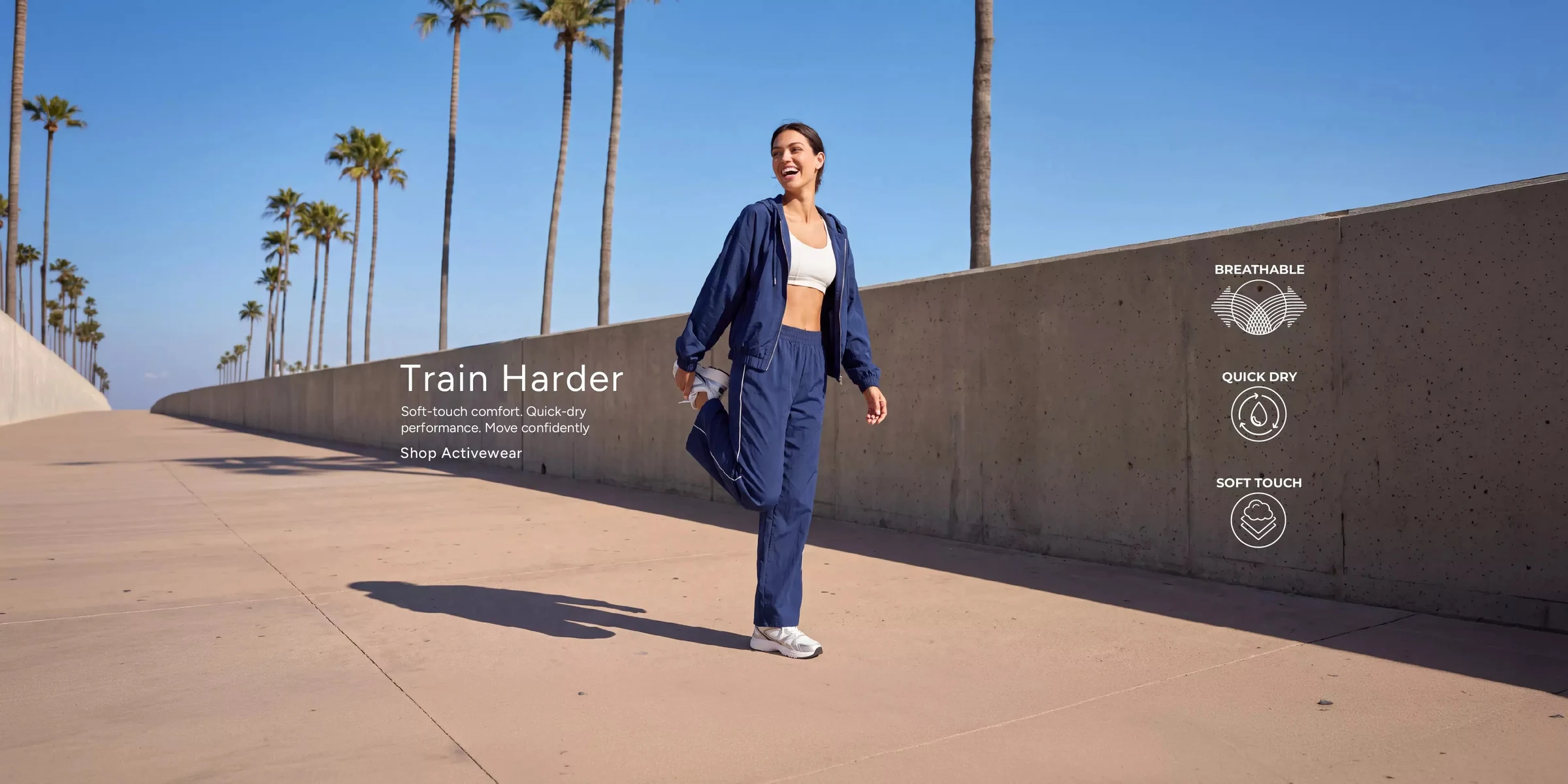 Train harder — soft-touch comfort, quick-dry performance. Shop women's activewear.