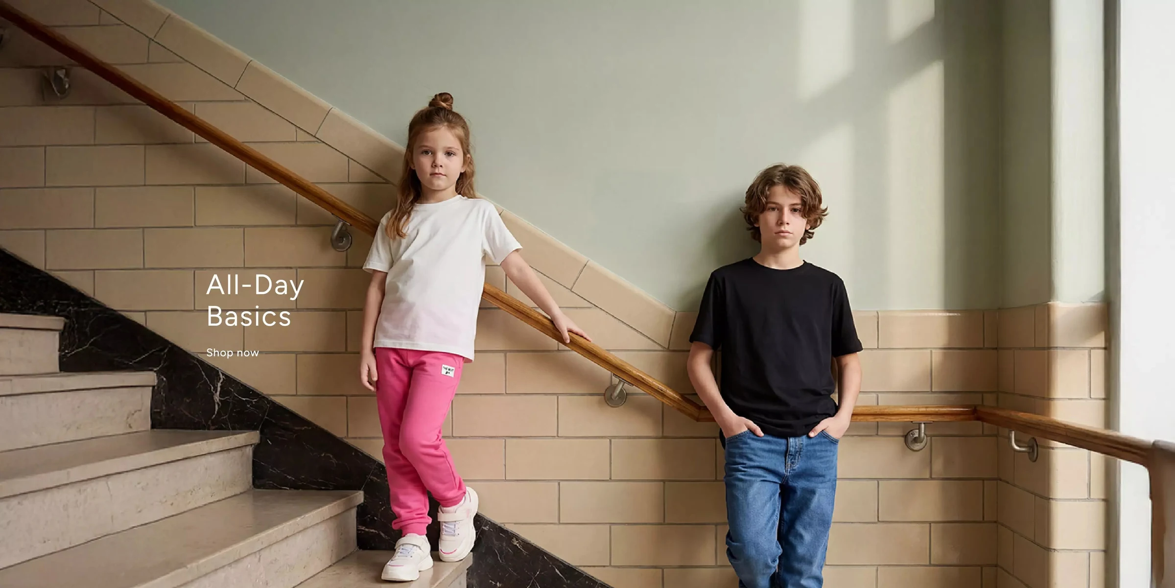 Basics for every day. Shop kids' basics.